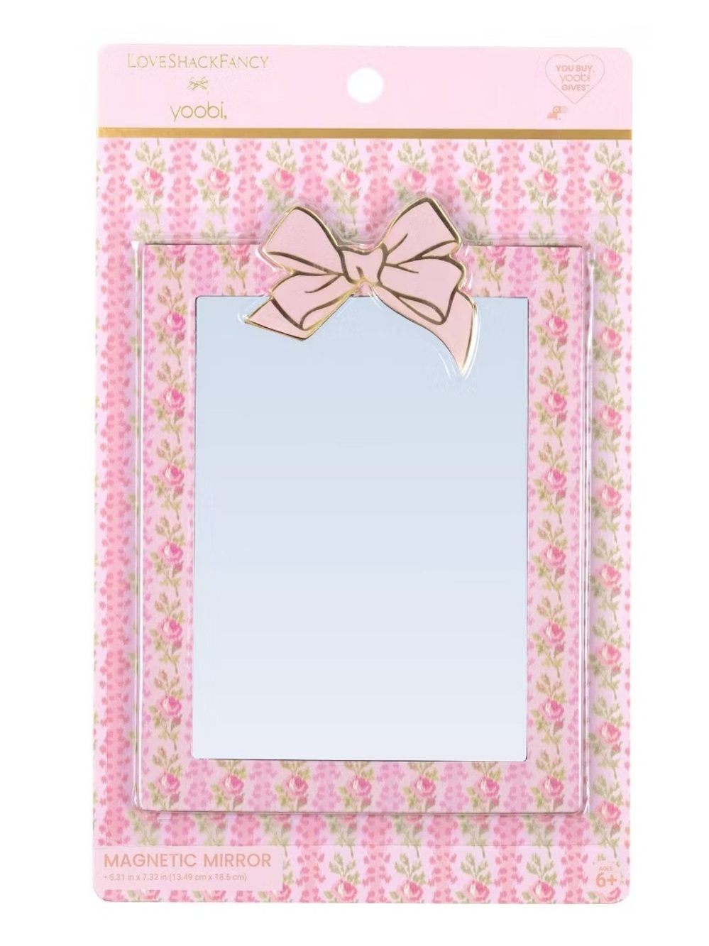 LoveShackFancy x Target Magnetic Mirror in Pink Macaron Bow Limited Edition NEW